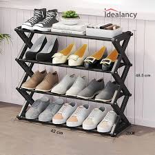 4Layer X-Shaped Shoe Rack